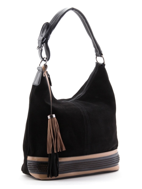 Чёрная сумка мешок Polina (Полина) - артикул: К0000023842 - ракурс 1