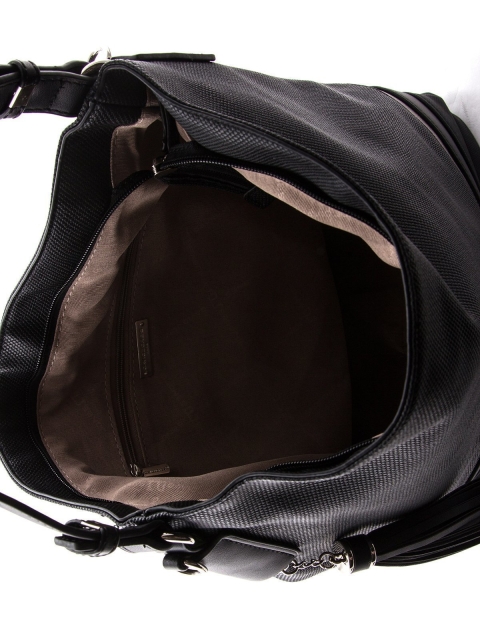 Чёрная сумка мешок David Jones (Дэвид Джонс) - артикул: К0000027185 - ракурс 4