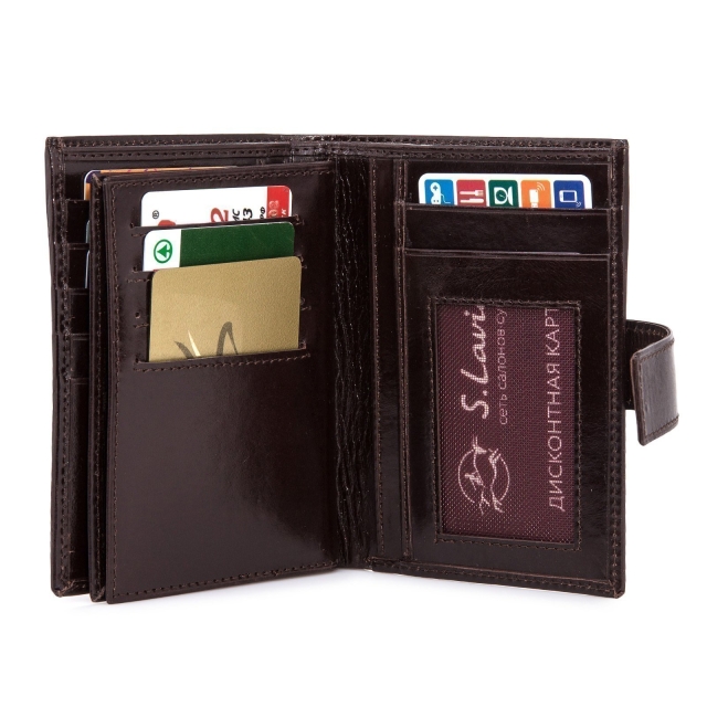 Коричневый бумажник Wallace (Уоллес) - артикул: 0К-00001257 - ракурс 4