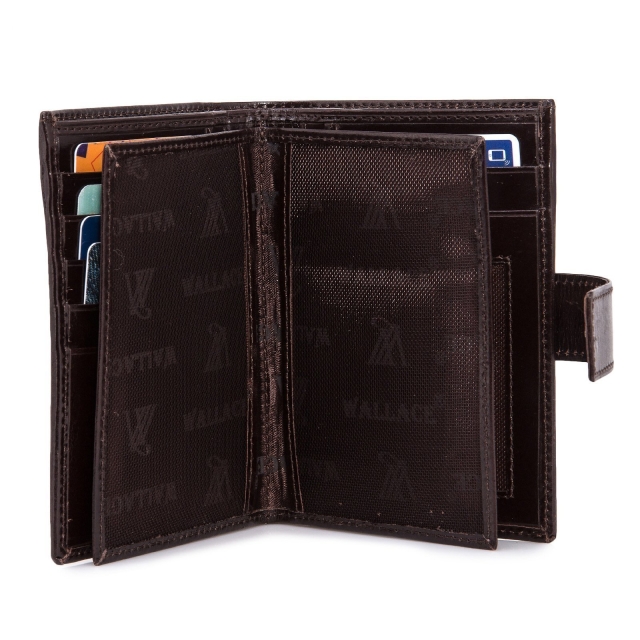 Коричневый бумажник Wallace (Уоллес) - артикул: 0К-00001257 - ракурс 3