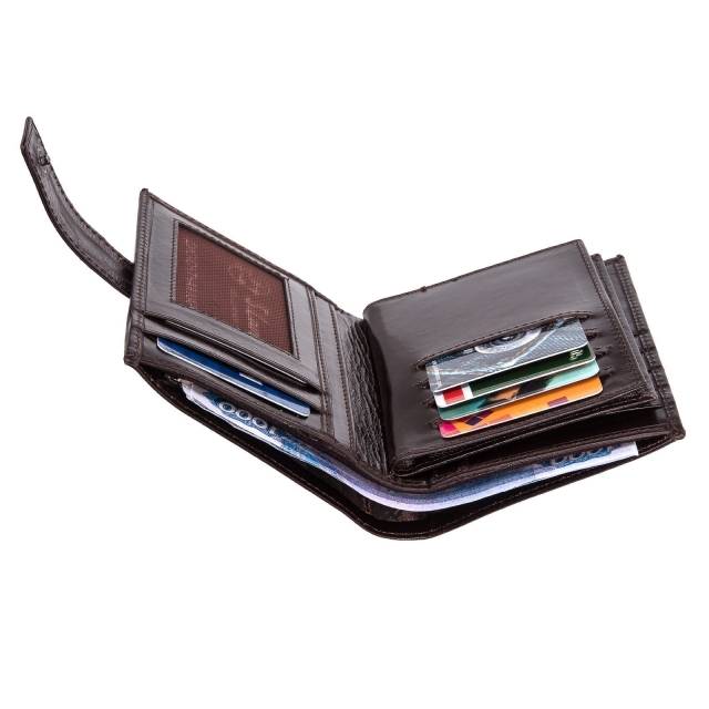 Коричневый бумажник Wallace (Уоллес) - артикул: 0К-00001257 - ракурс 5