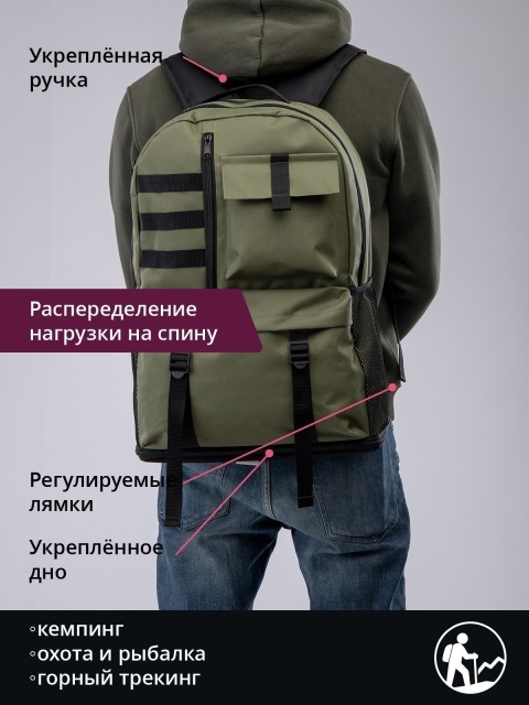 Чёрный рюкзак S.Lavia (Славия) - артикул: 00-154 000 01 - ракурс 2