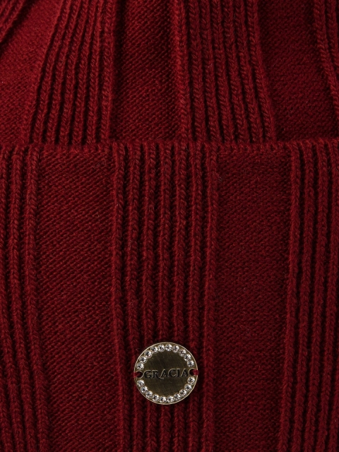 Бордовая шапка Gracia (Gracia) - артикул: 0К-00031966 - ракурс 2