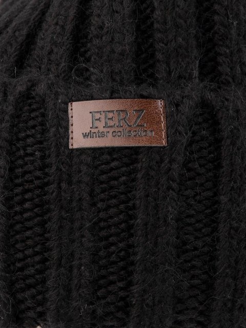 Чёрная шапка FERZ (FERZ) - артикул: 0К-00044314 - ракурс 2