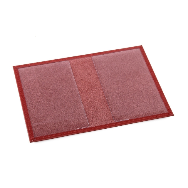 Красная обложка для документов Кайман (Кайман) - артикул: 0К-00006166 - ракурс 1