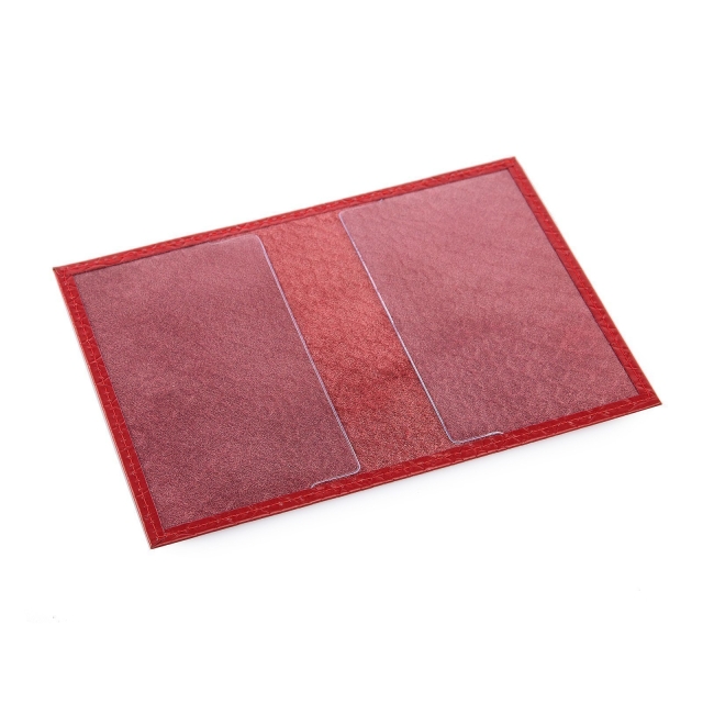 Красная обложка для документов Кайман (Кайман) - артикул: 0К-00011137 - ракурс 1