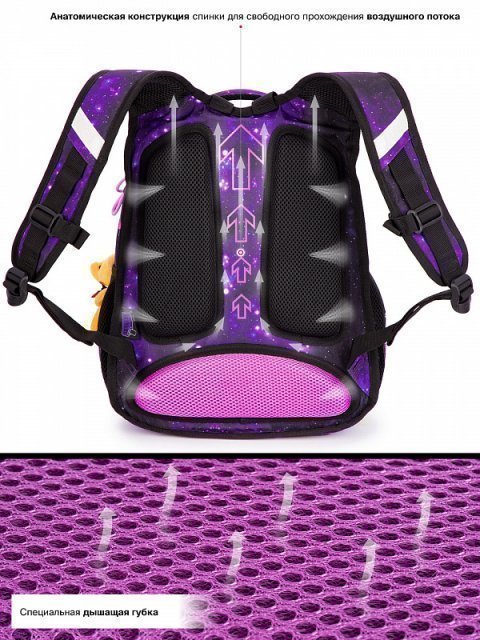 Фиолетовый рюкзак SkyName (SkyName) - артикул: 0К-00050825 - ракурс 3