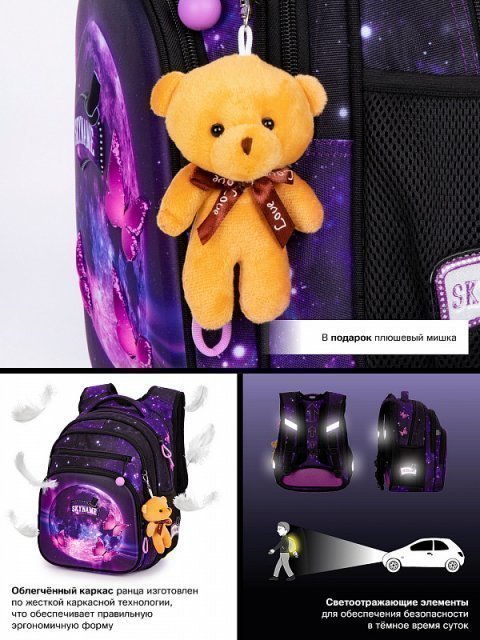 Фиолетовый рюкзак SkyName (SkyName) - артикул: 0К-00050825 - ракурс 8
