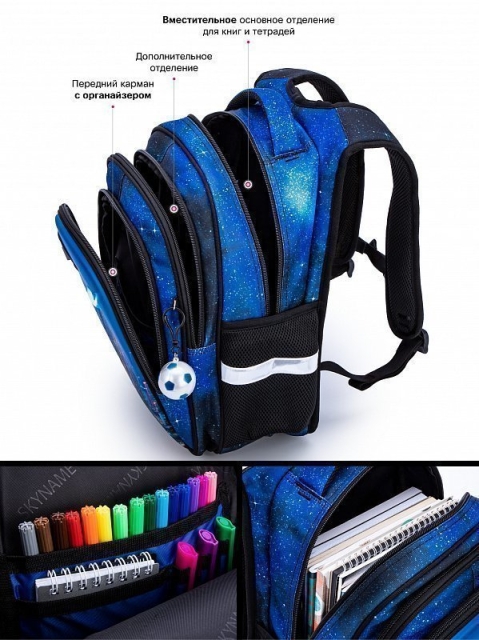 Синий рюкзак SkyName (SkyName) - артикул: 0К-00042270 - ракурс 4