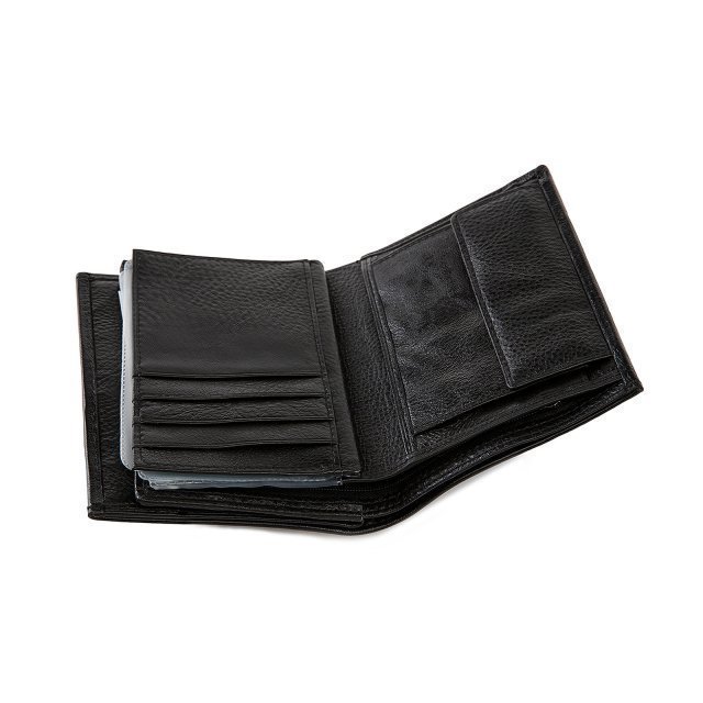 Чёрный бумажник Angelo Bianco (Анджело Бьянко) - артикул: 0К-00054229 - ракурс 2