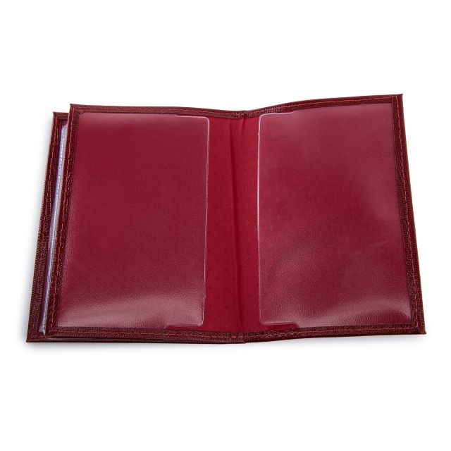 Красная обложка для документов Кайман (Кайман) - артикул: 0К-00058119 - ракурс 3