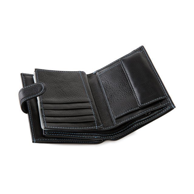 Чёрный бумажник Angelo Bianco (Анджело Бьянко) - артикул: 0К-00054232 - ракурс 2