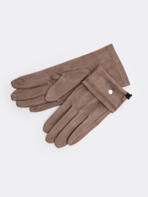 Темно-бежевые перчатки Angelo Bianco (Анджело Бьянко) - артикул: 0К-00073203 - ракурс 1