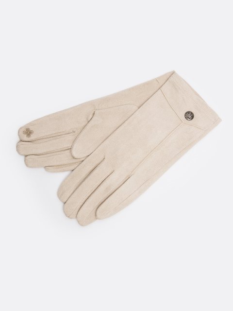 Бежевые перчатки Angelo Bianco - 799.00 руб