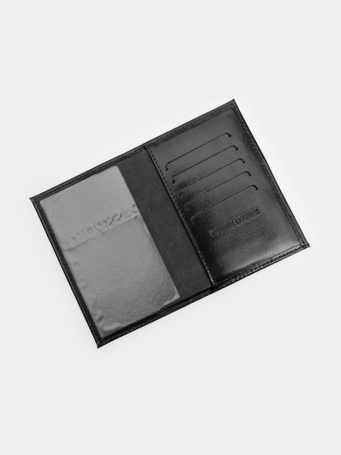 Чёрная обложка для документов Angelo Bianco (Анджело Бьянко) - артикул: 0К-00072820 - ракурс 1