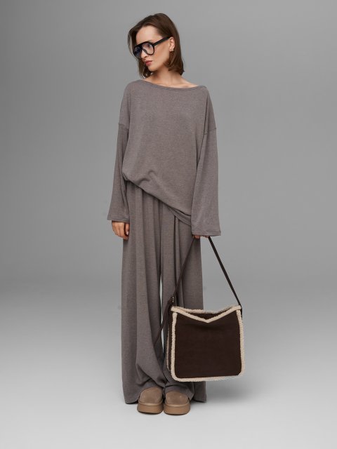 Темно-коричневый хобо NaVibe (NaVibe) - артикул: V105 213 12 - ракурс 1