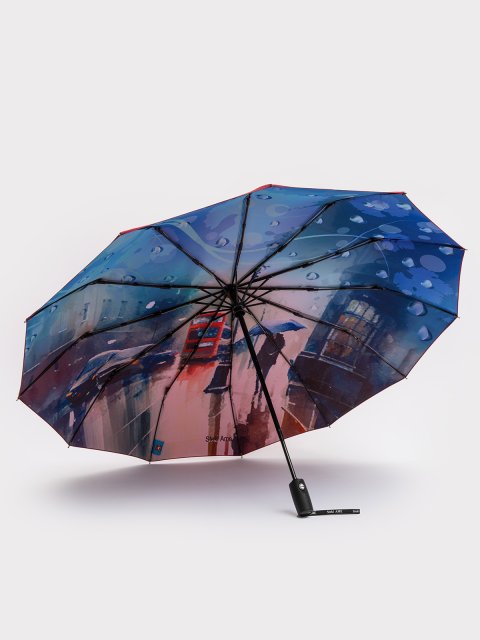 Темно-красный зонт автоматический Steki Ame (Steki Ame) - артикул: 0К-00073285 - ракурс 3