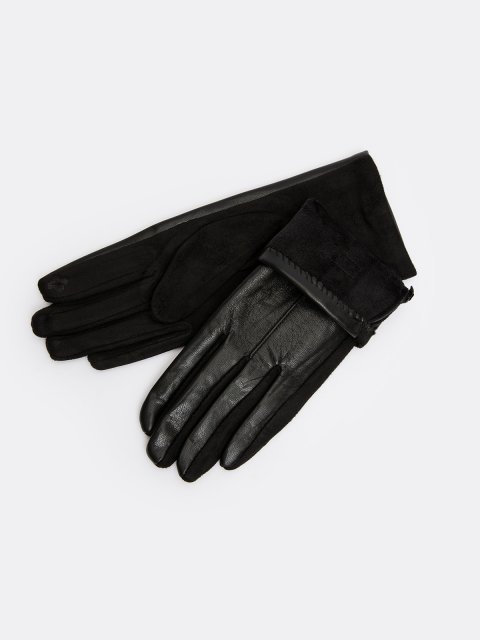 Чёрные перчатки Angelo Bianco (Анджело Бьянко) - артикул: 0К-00073218 - ракурс 1