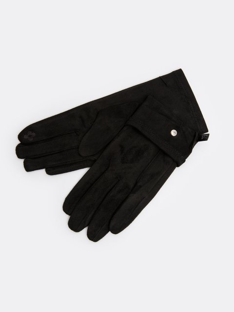 Чёрные перчатки Angelo Bianco (Анджело Бьянко) - артикул: 0К-00073199 - ракурс 1