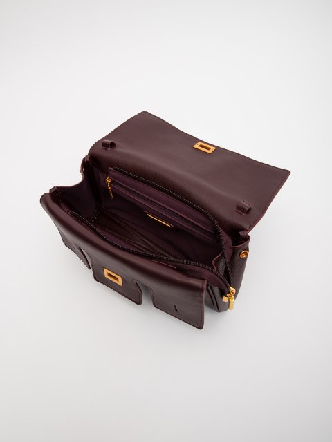 Бордовый сэтчел Polina (Полина) - артикул: 0К-00073156 - ракурс 3