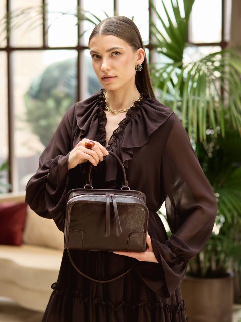 Чёрный саквояж AT YOU (AT YOU) - артикул: 0К-00077305 - ракурс 1