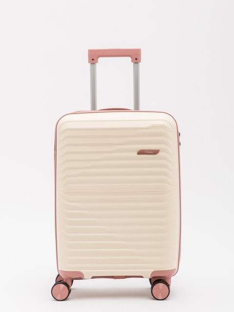 Бежево-розовый чемодан S.Lavia (Славия) - артикул: 0К-00067818 - ракурс 2