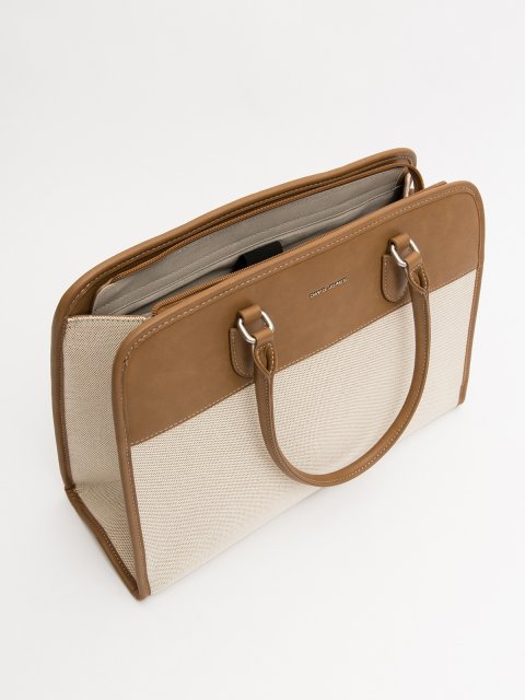 Бежевый саквояж David Jones (Дэвид Джонс) - артикул: 0К-00077177 - ракурс 3