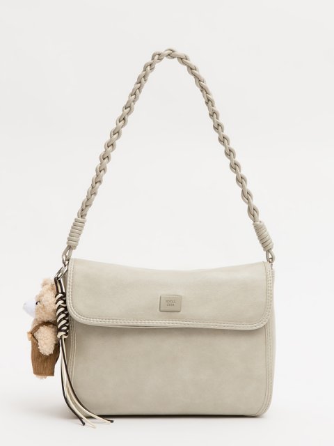 Светло-серый кросс-боди Royal cuir (Royal cuir) - артикул: 0К-00077351 - ракурс 1