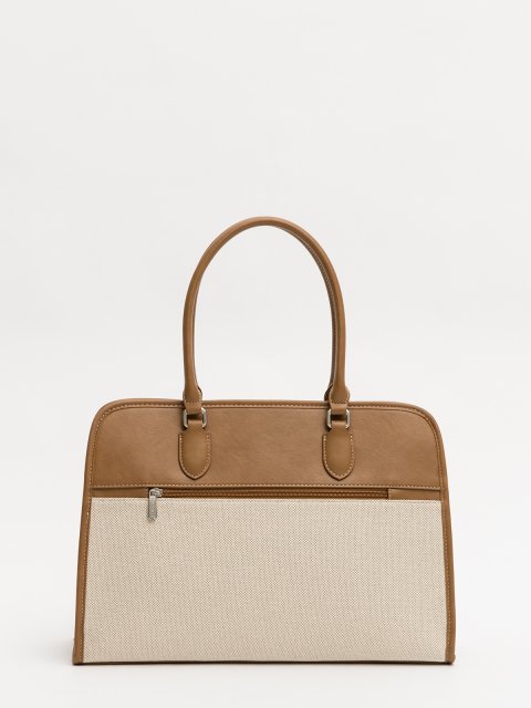 Бежевый саквояж David Jones (Дэвид Джонс) - артикул: 0К-00077177 - ракурс 2