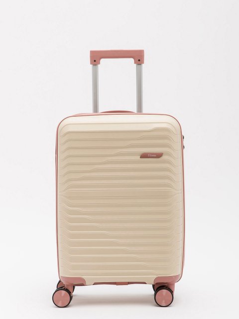 Бежево-розовый чемодан S.Lavia (Славия) - артикул: 0К-00067818 - ракурс 2