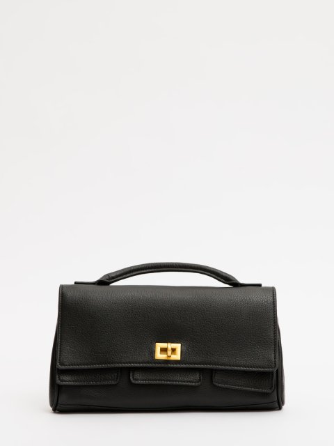 Чёрный сэтчел Polina (Полина) - артикул: 0К-00073157 - ракурс 1