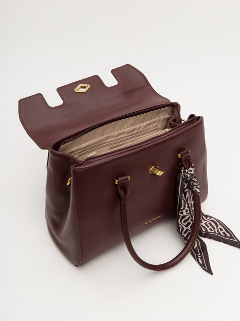 Бордовый сэтчел David Jones (Дэвид Джонс) - артикул: 0К-00079399 - ракурс 3
