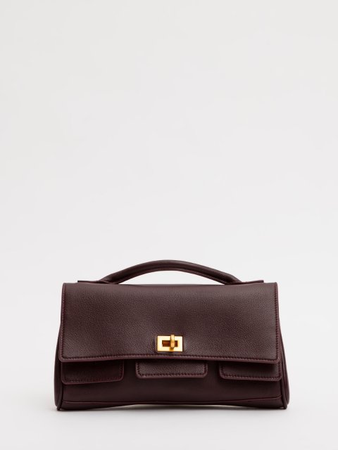 Бордовый сэтчел Polina (Полина) - артикул: 0К-00073156 - ракурс 1