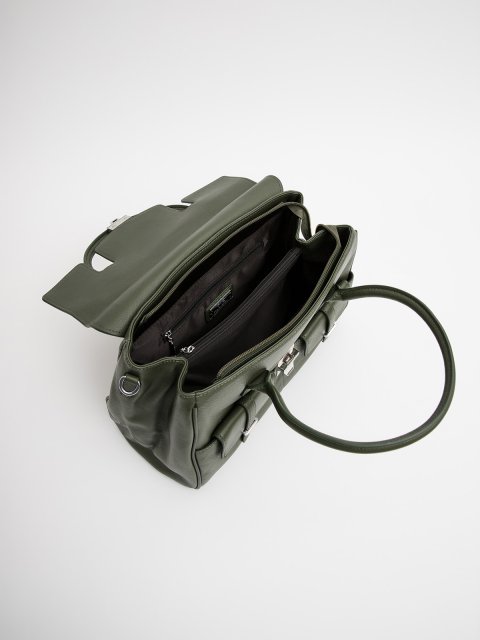 Зелёный сэтчел Polina (Полина) - артикул: 0К-00073167 - ракурс 3