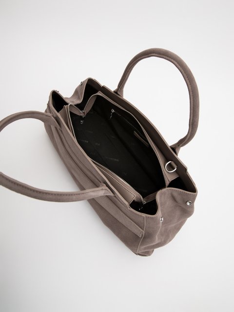 Серый саквояж Polina (Полина) - артикул: 0К-00073165 - ракурс 3