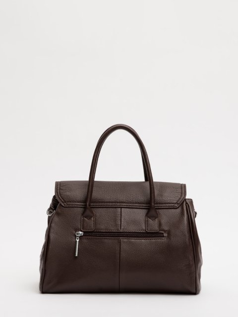 Темно-коричневый сэтчел Polina (Полина) - артикул: 0К-00073132 - ракурс 2