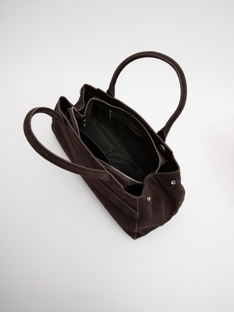 Темно-коричневый саквояж Polina (Полина) - артикул: 0К-00073164 - ракурс 3