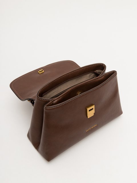 Коричневый сэтчел David Jones (Дэвид Джонс) - артикул: 0К-00079444 - ракурс 3