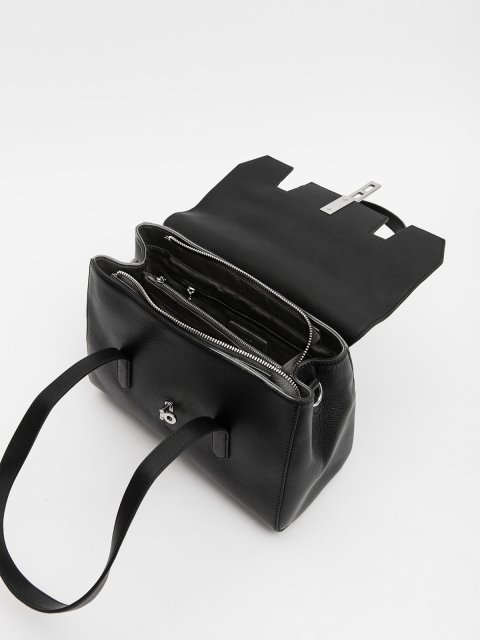 Чёрный сэтчел Polina (Полина) - артикул: 0К-00073172 - ракурс 3