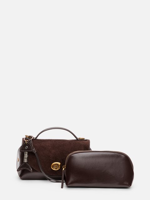 Темно-коричневый сэтчел Royal cuir (Royal cuir) - артикул: 0К-00080299 - ракурс 1