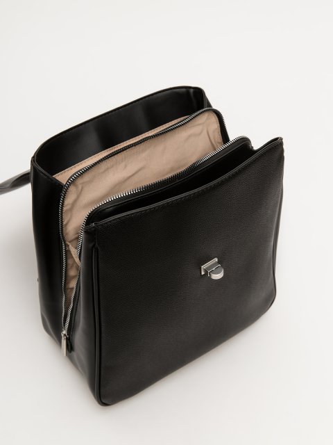 Чёрный рюкзак David Jones (Дэвид Джонс) - артикул: 0К-00079772 - ракурс 3