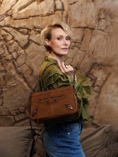 Коричневый кросс-боди Royal cuir (Royal cuir) - артикул: 0К-00075976 - ракурс 1