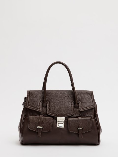 Темно-коричневый сэтчел Polina (Полина) - артикул: 0К-00073132 - ракурс 1