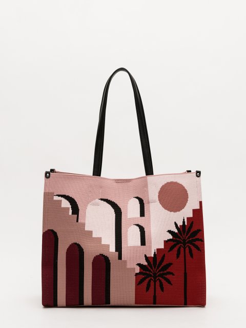 Розовый шоппер Polina (Полина) - артикул: 0К-00077847 - ракурс 2