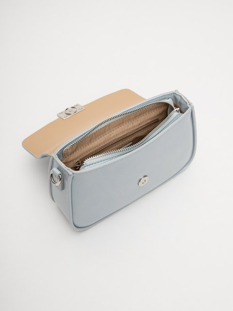 Голубой кросс-боди Royal cuir (Royal cuir) - артикул: 0К-00077986 - ракурс 3