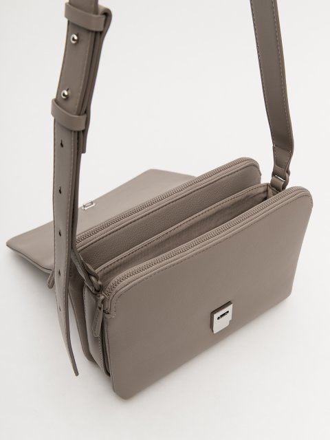 Серо-коричневый кросс-боди David Jones (Дэвид Джонс) - артикул: 0К-00079077 - ракурс 3