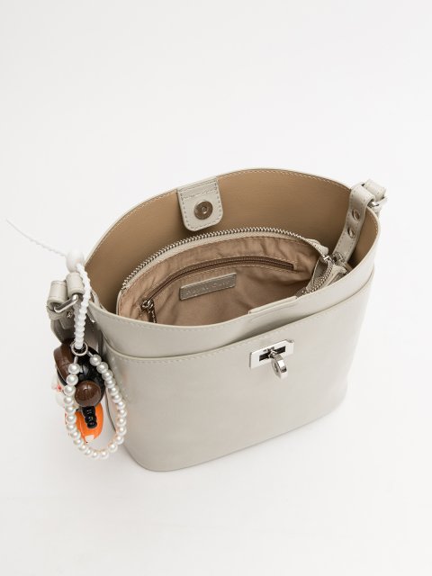 Светло-серый кросс-боди Royal cuir (Royal cuir) - артикул: 0К-00077370 - ракурс 3