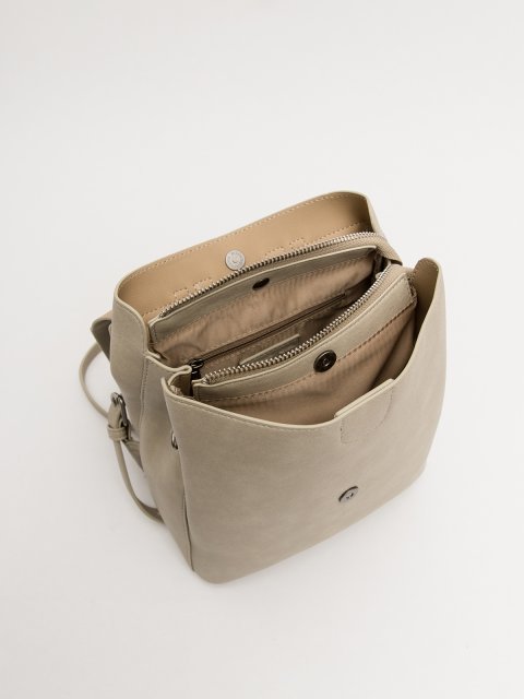 Светло-серый рюкзак Royal cuir (Royal cuir) - артикул: 0К-00077313 - ракурс 4