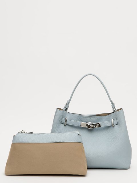 Голубой кросс-боди Royal cuir. Вид 5.