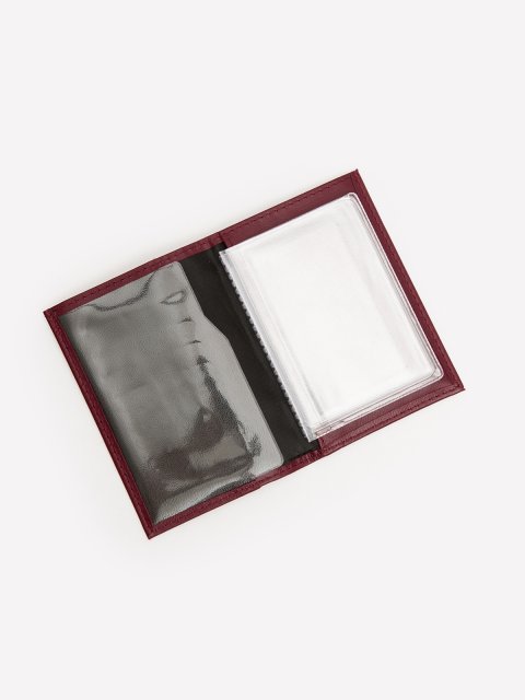 Бордовая обложка для документов Angelo Bianco (Анджело Бьянко) - артикул: 0К-00074776 - ракурс 2